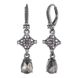 Black Lace Stone Drop Earring | Marchesa