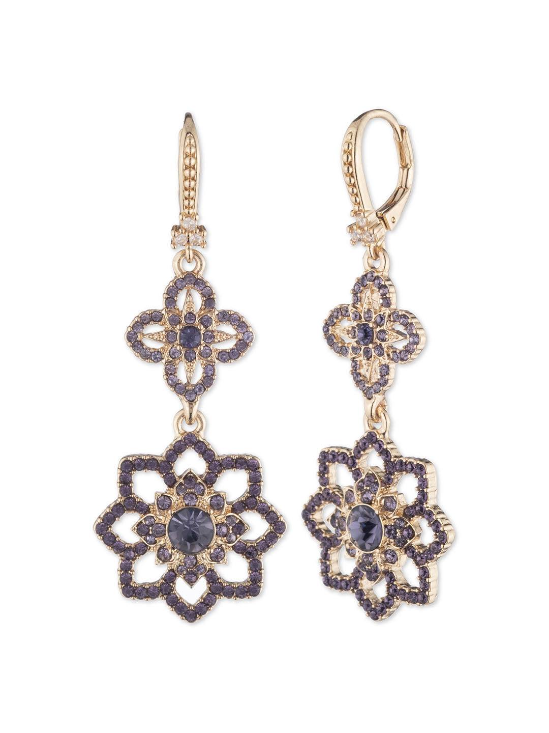 Tanzanite Lace Double Drop Earring | Marchesa