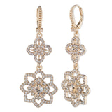 Gold Lace Double Drop Earring | Marchesa