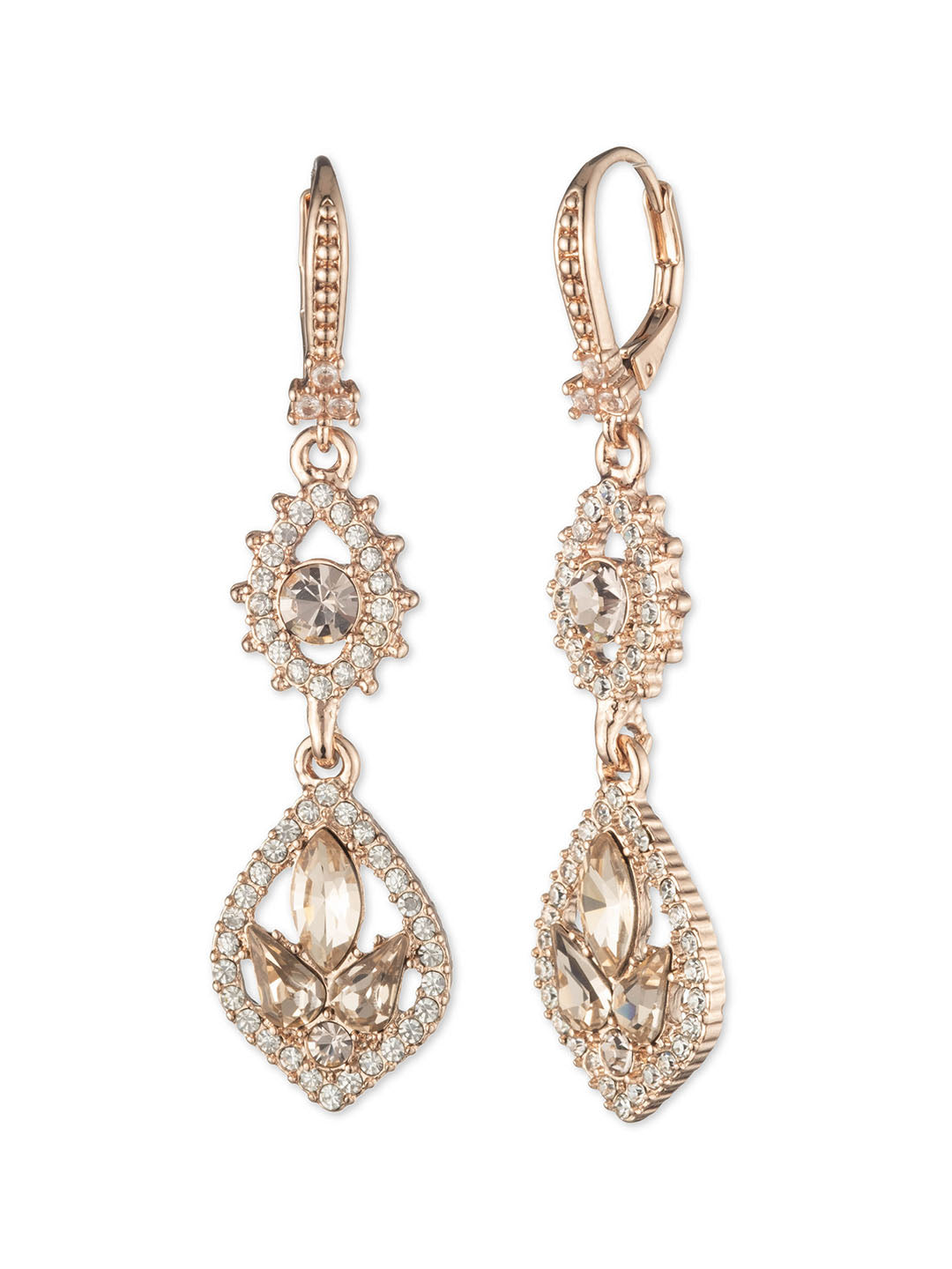 Poised Rose Midi Drop Earring | Marchesa