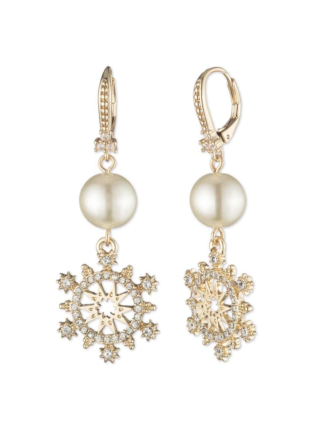 Gold Double Drop Earring | Marchesa