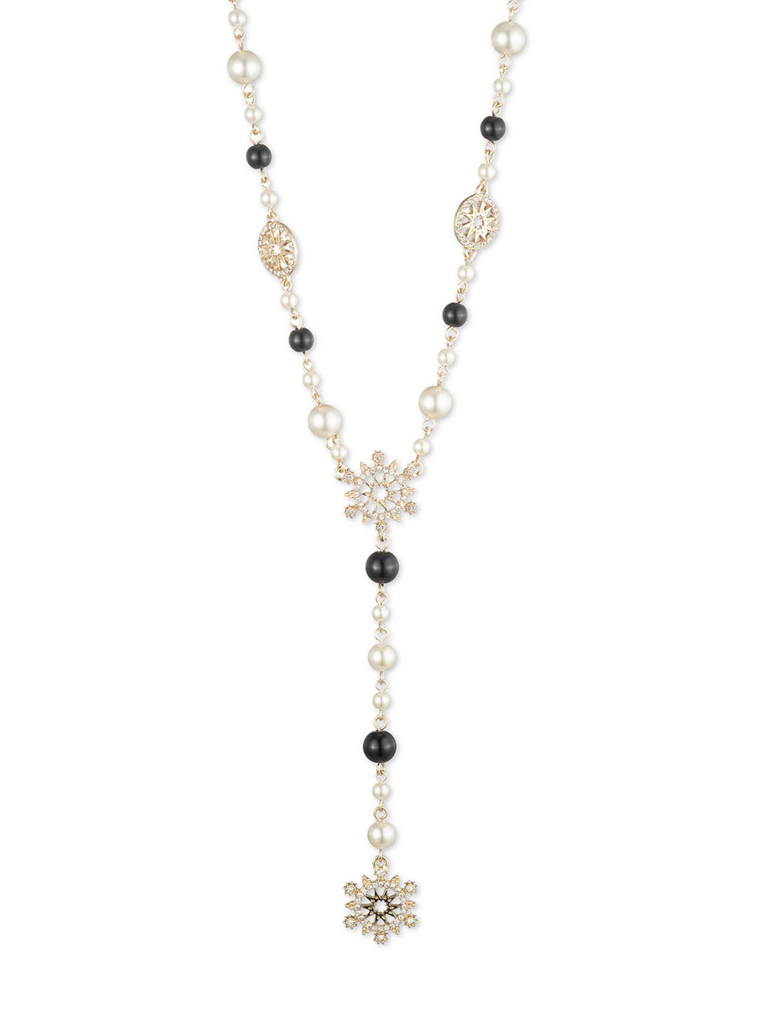 Black Pearl Y Necklace | Marchesa