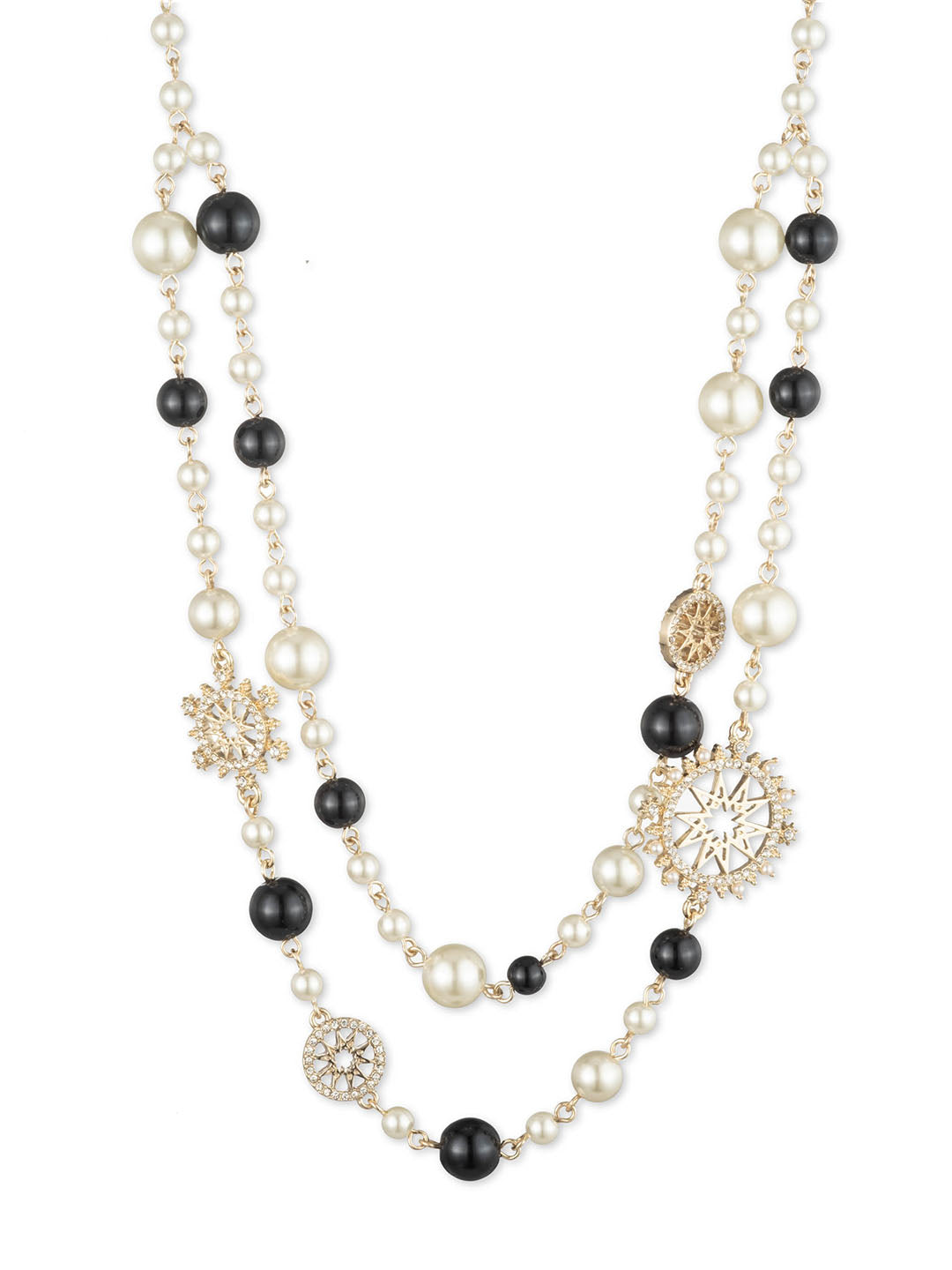 Black Pearl Collar Necklace | Marchesa