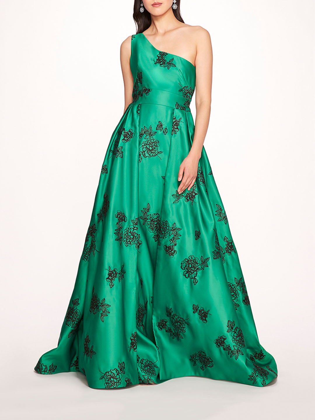 One Shoulder Marigold Ball Gown | Marchesa