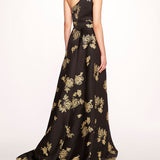 One Shoulder Marigold Ball Gown | Marchesa