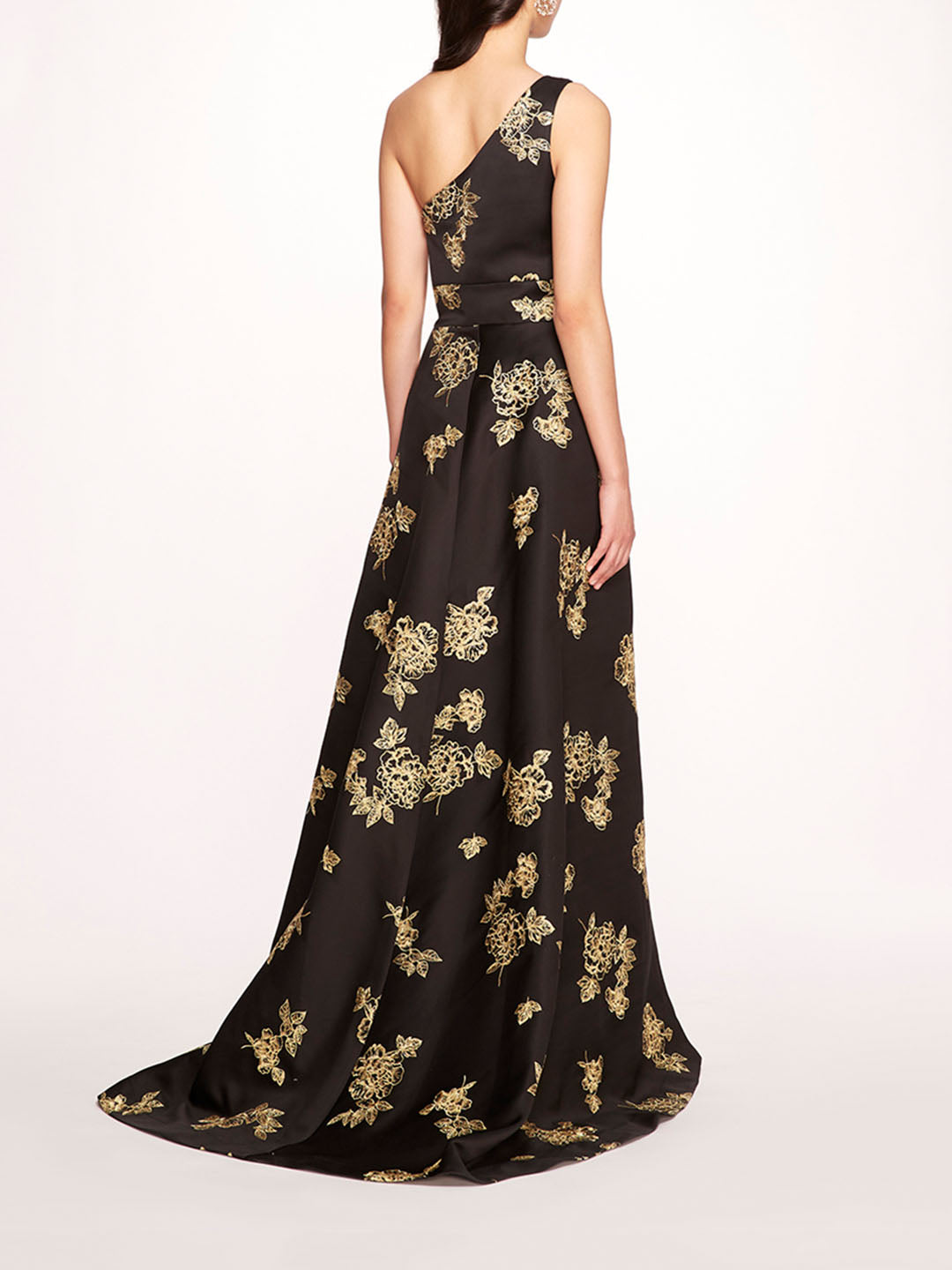 One Shoulder Marigold Ball Gown | Marchesa