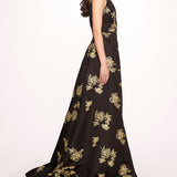 One Shoulder Marigold Ball Gown | Marchesa