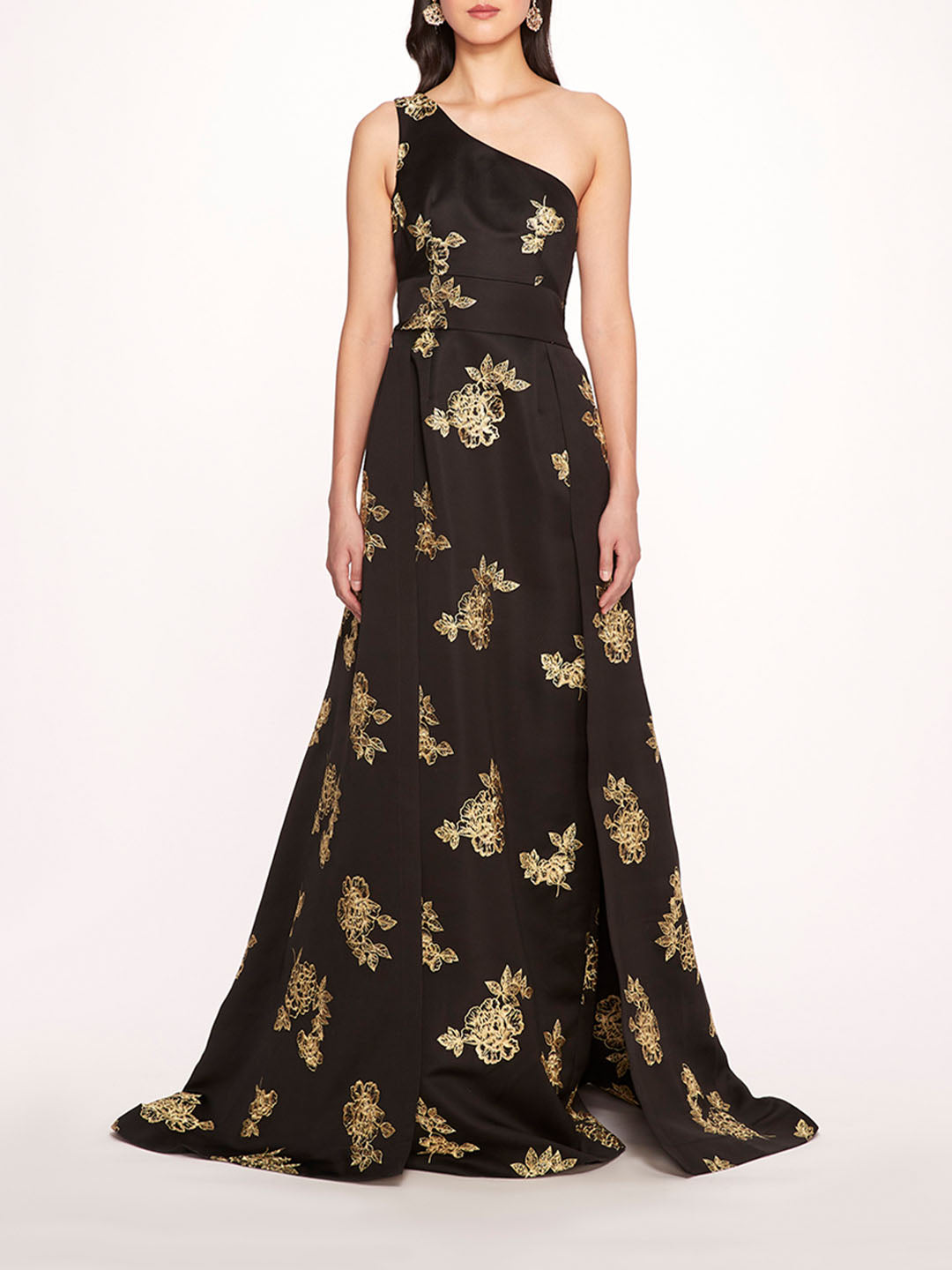 One Shoulder Marigold Ball Gown | Marchesa