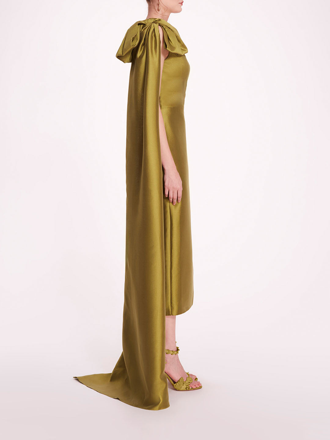 Silk Mikado Midi Dress | Marchesa