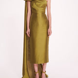 Silk Mikado Midi Dress | Marchesa