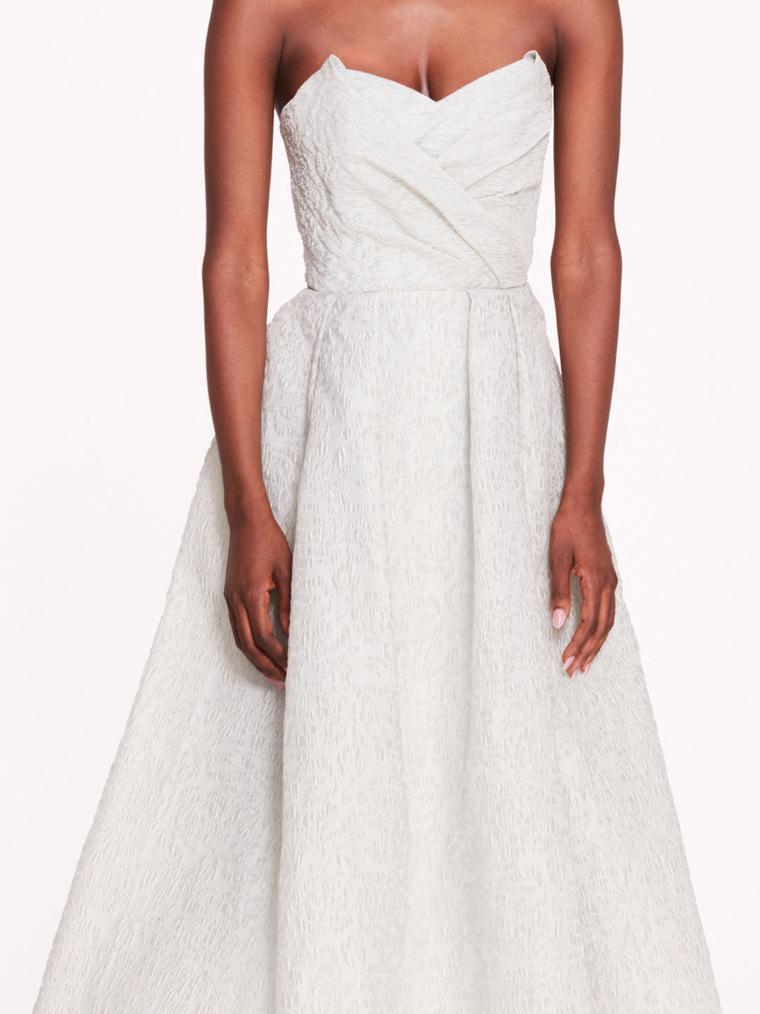 Cloque Sweetheart Dress | Marchesa