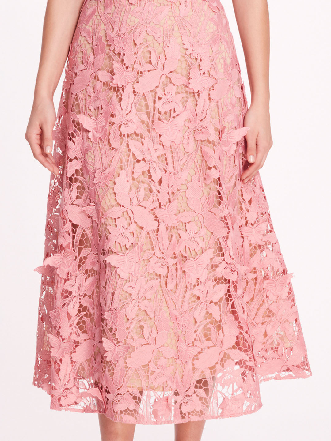 Organic Lace Midi Dress | Marchesa