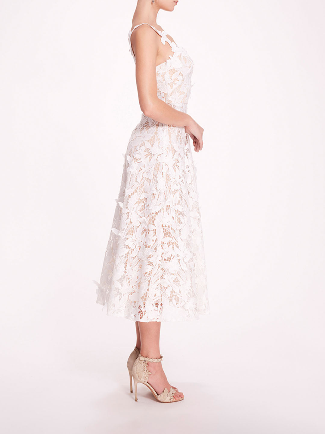 Organic Lace Midi Dress | Marchesa