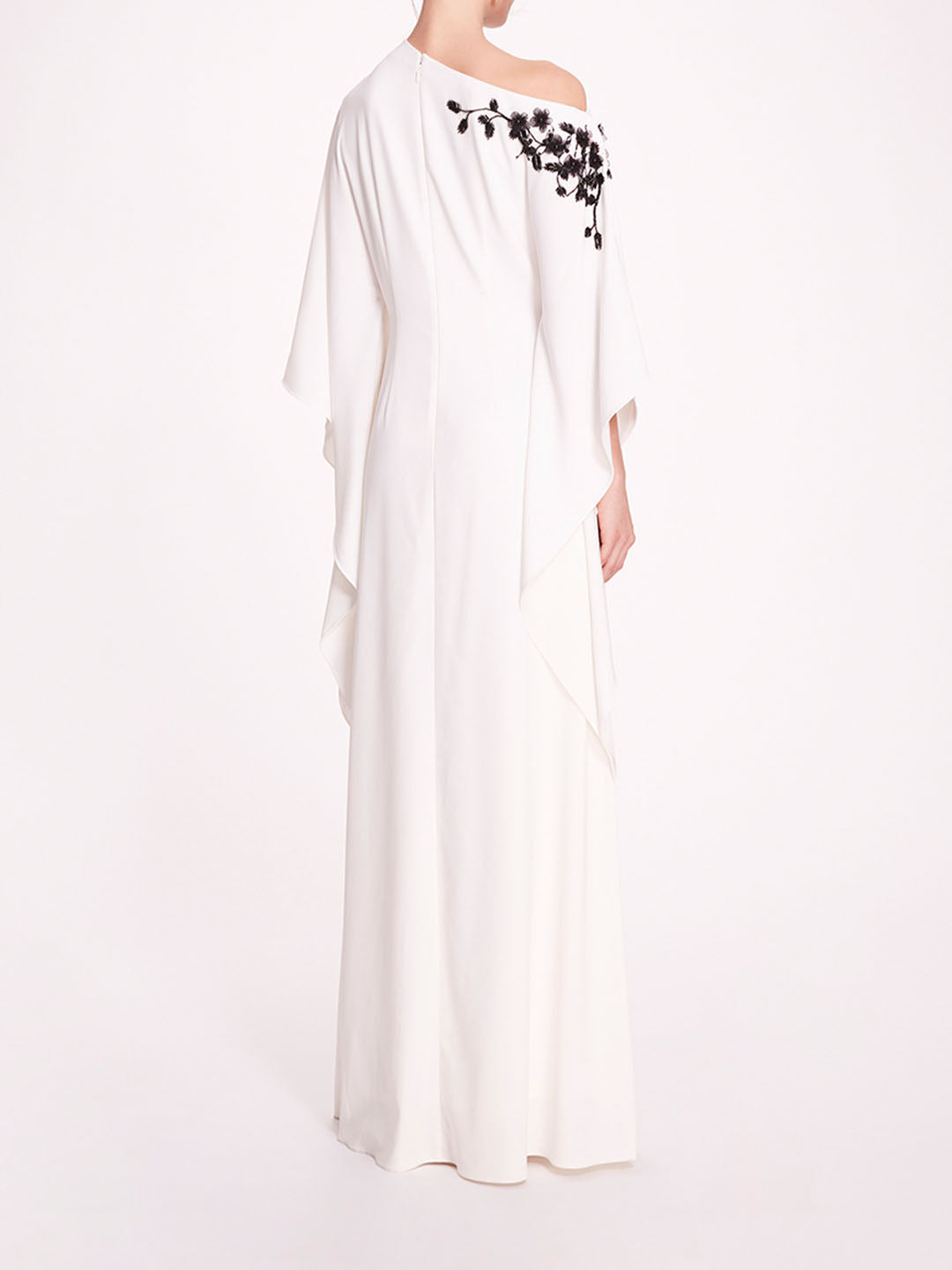 Embroidered Draped Kaftan | Marchesa