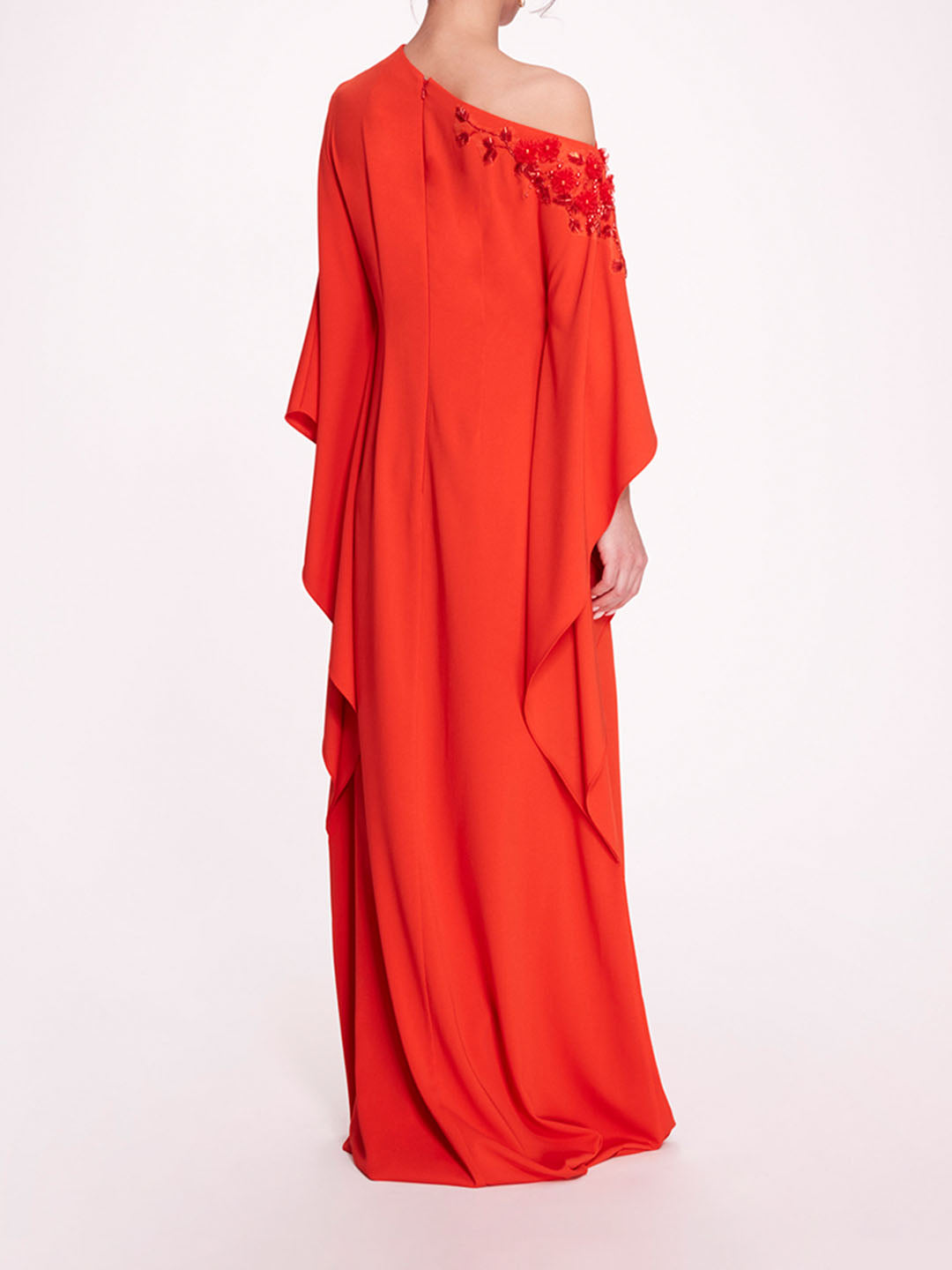 Embroidered Draped Kaftan | Marchesa