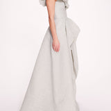 Cloque Draped Gown | Marchesa