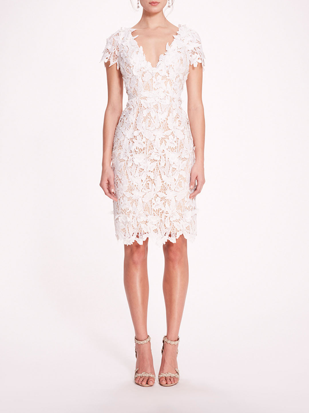 Organic Lace Mini Dress | Marchesa