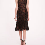 Embroidered Tulle Midi Dress | Marchesa