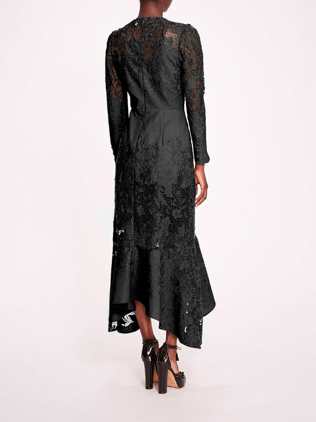 Linen Lace Maxi Dress | Marchesa