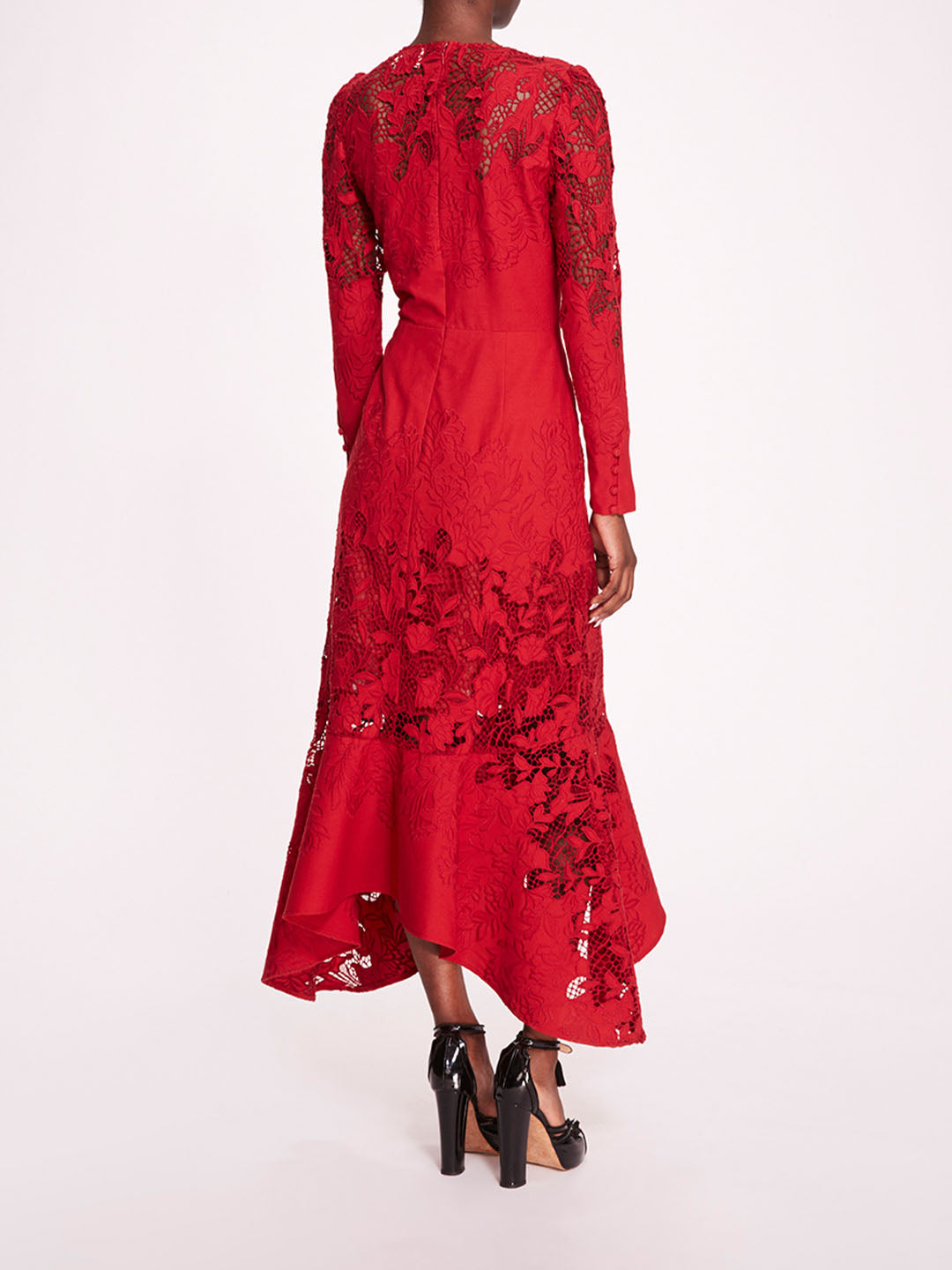 Linen Lace Maxi Dress | Marchesa