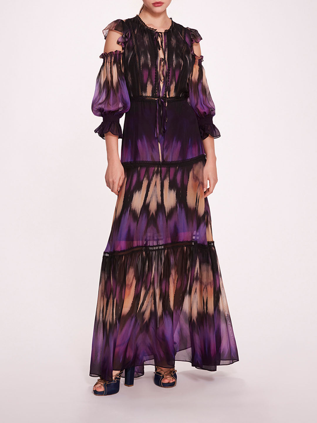 Abstract Viscose Maxi Dress | Marchesa