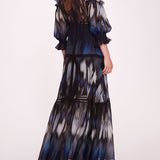 Abstract Viscose Maxi Dress | Marchesa