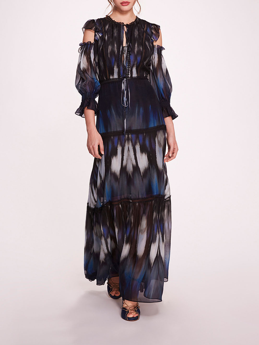 Abstract Viscose Maxi Dress | Marchesa