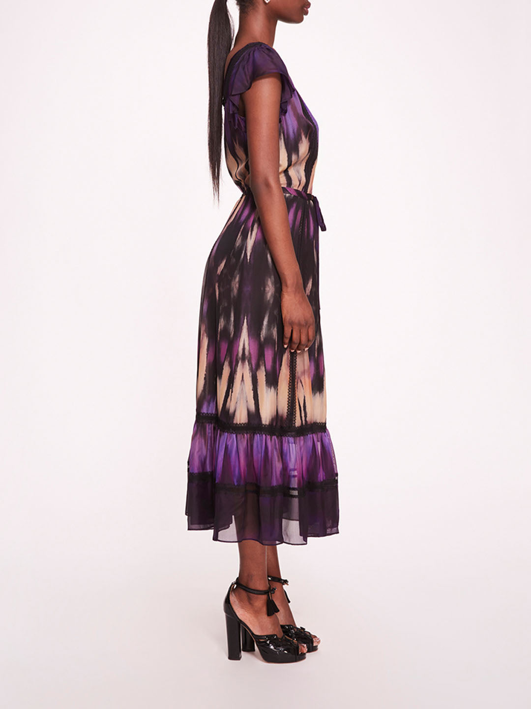 Abstract Viscose Midi Dress | Marchesa