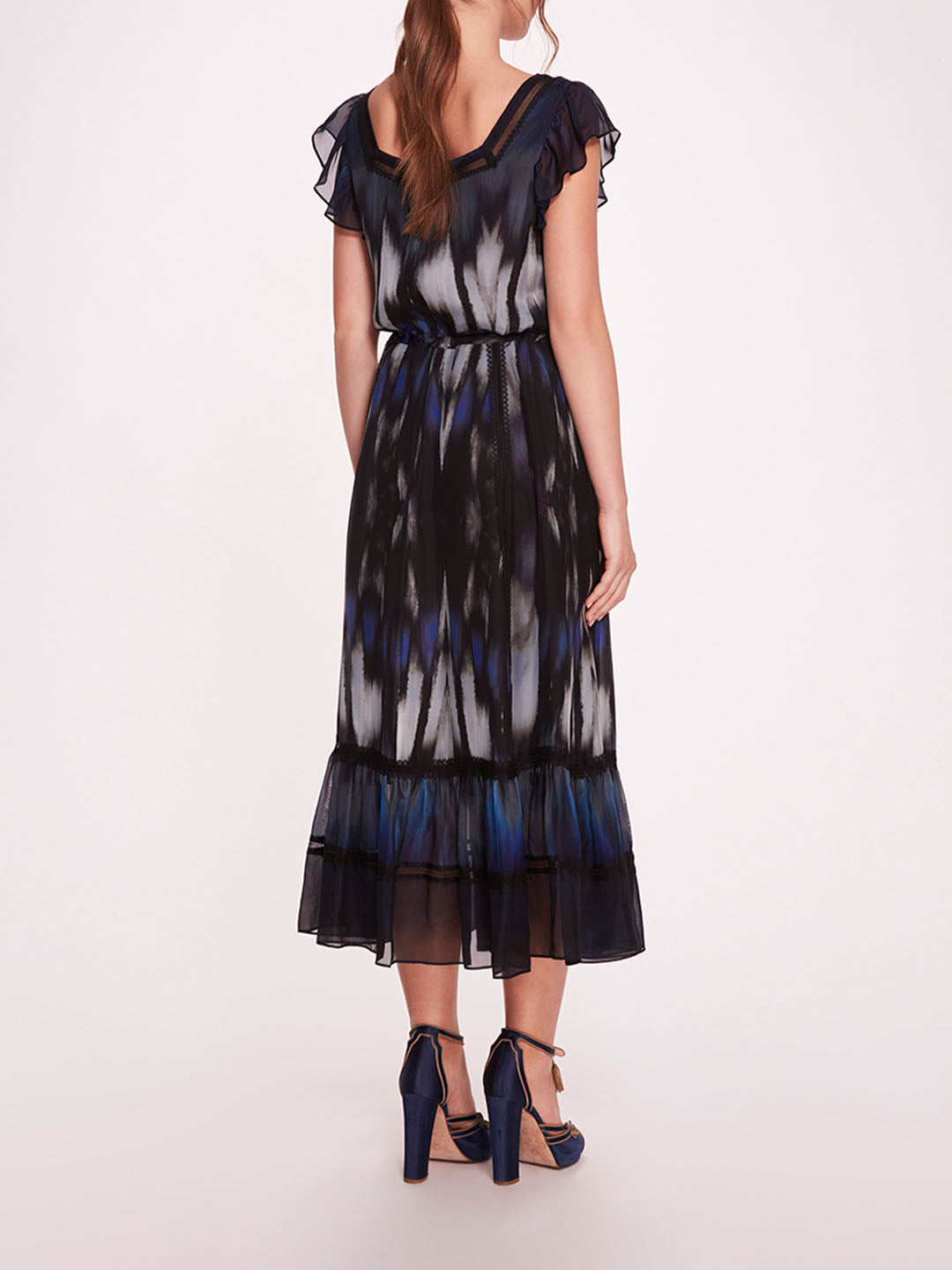 Abstract Viscose Midi Dress | Marchesa