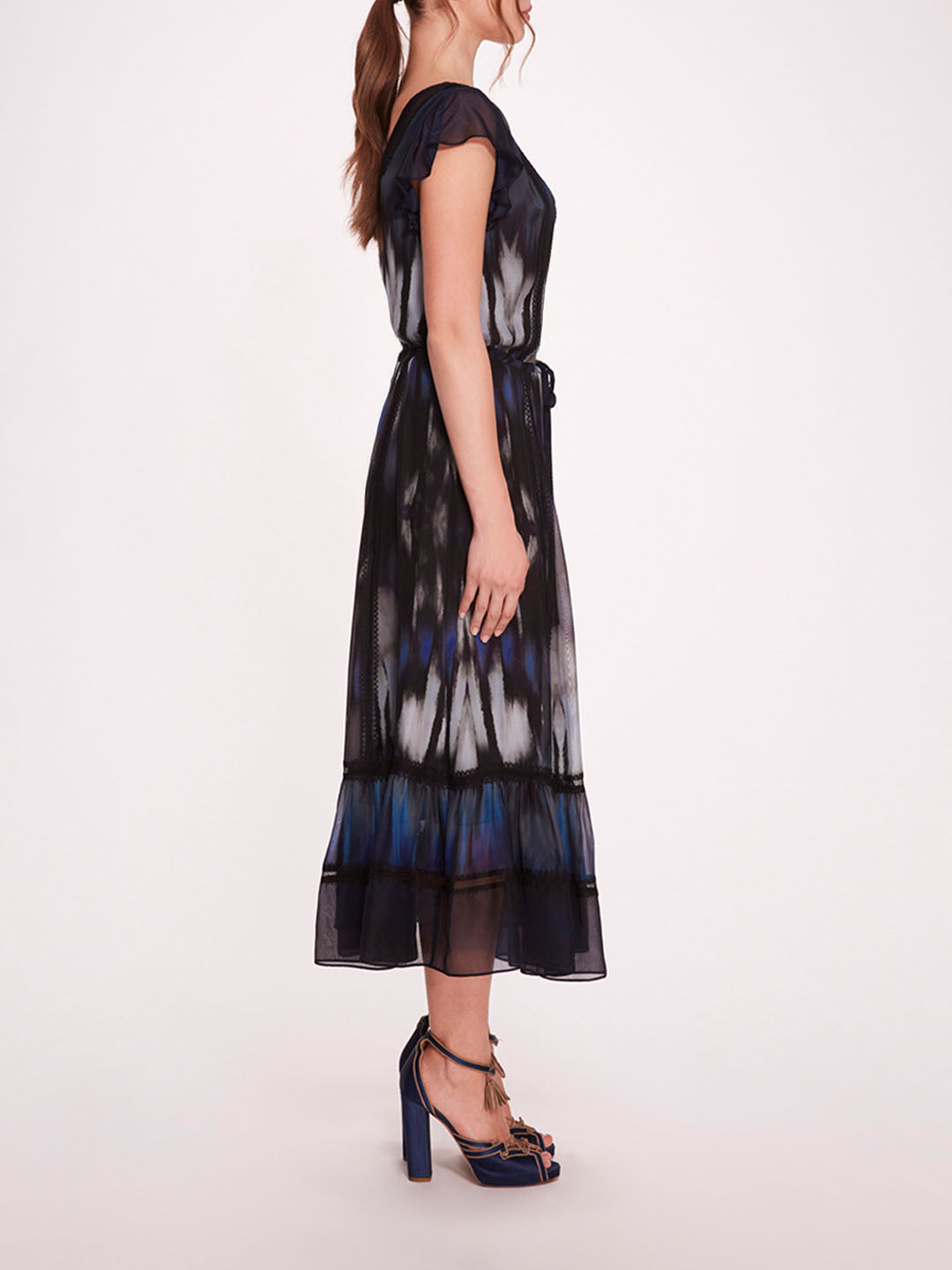 Abstract Viscose Midi Dress | Marchesa