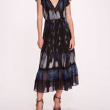 Abstract Viscose Midi Dress | Marchesa