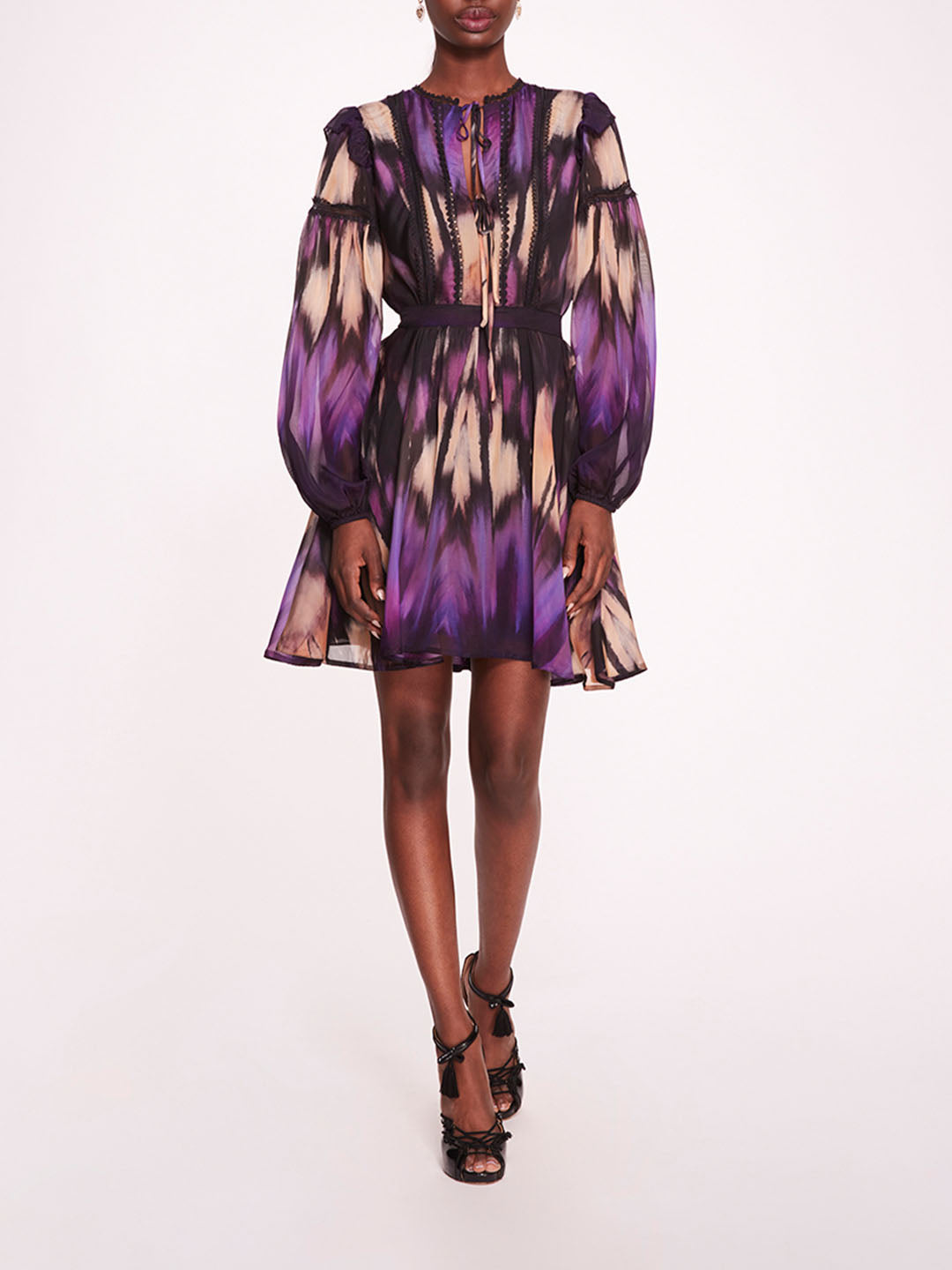 Abstract Viscose Mini Dress | Marchesa