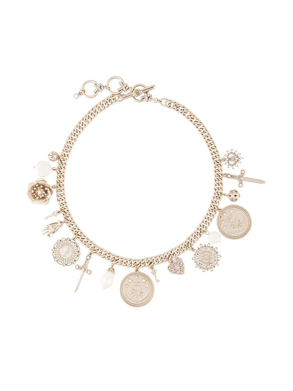 Charm Front Statement Necklace | Marchesa