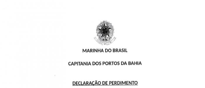 Declaração de Perdimento de Embarcação