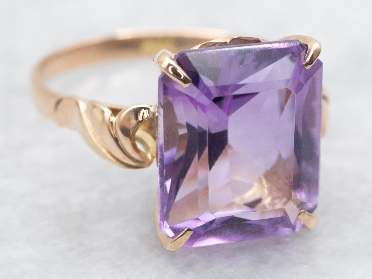 Amethyst Solitaire Cocktail Ring