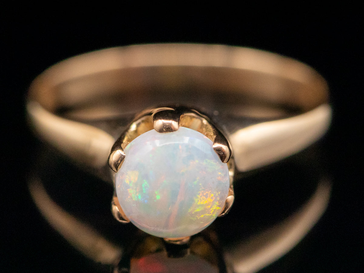 Victorian Solitaire Opal Ring