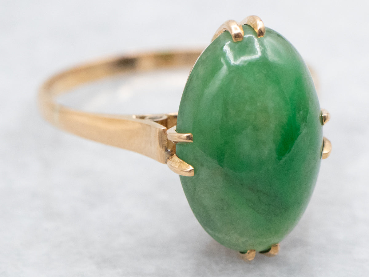 Vintage Gold Jadeite Ring