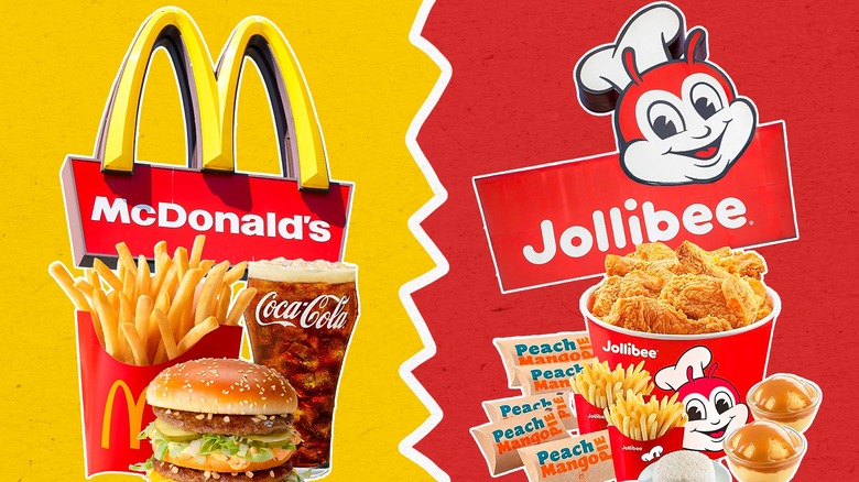 McDonald's food and Jollibee food