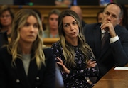 Karen Read seated with her defense team on Tuesday, June 25, 2024. (Nancy Lane/Boston Herald)