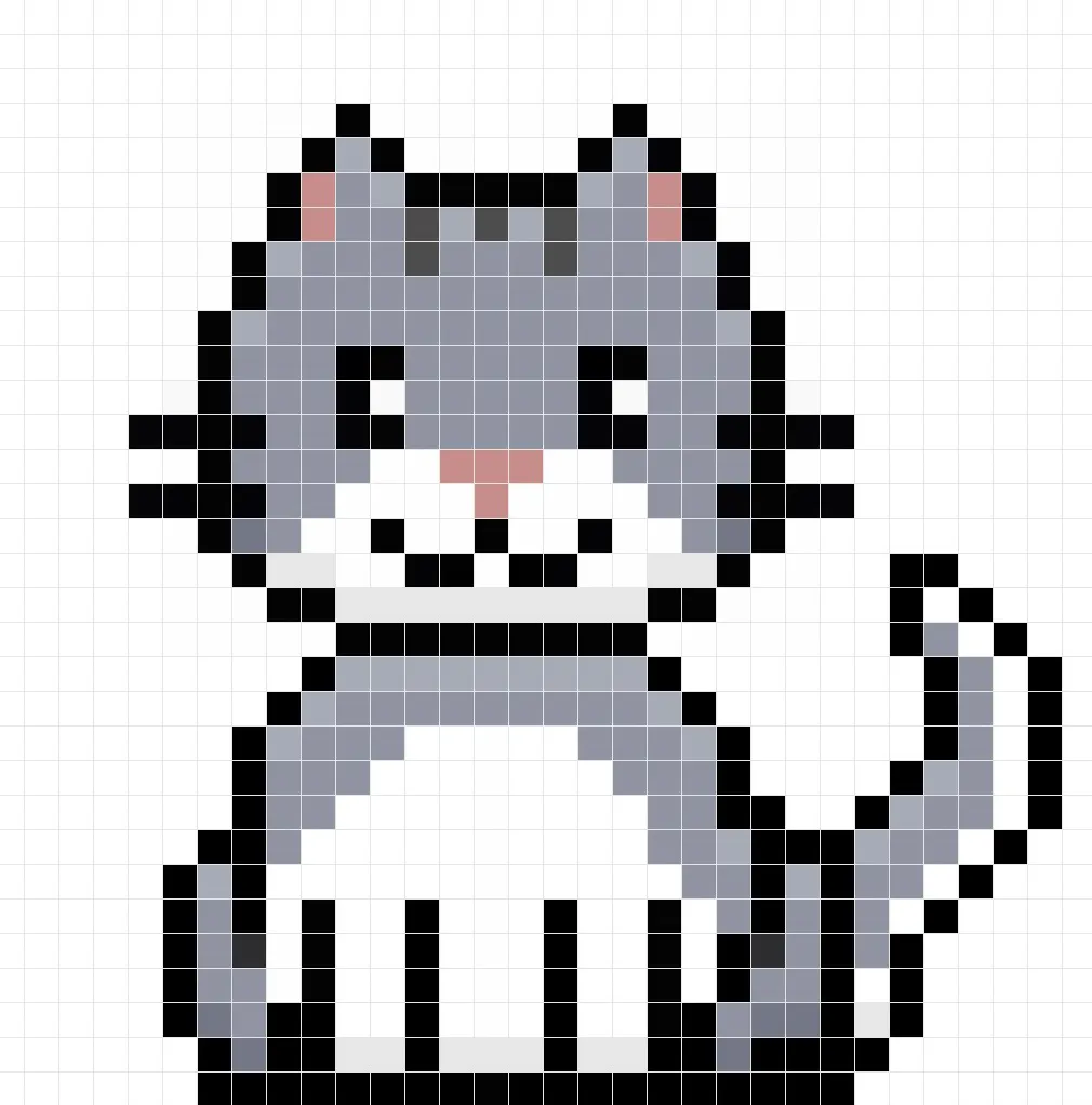 Adding highlights to the 8 bit pixel cat