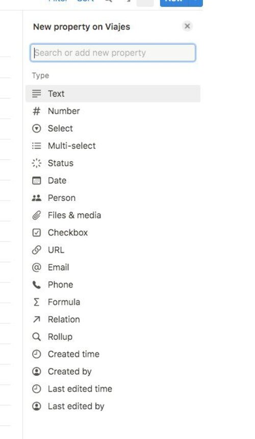 Las 19 categorías de las databases