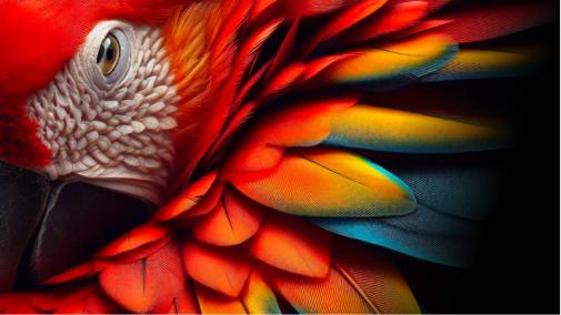 Close up of a McCaw bird