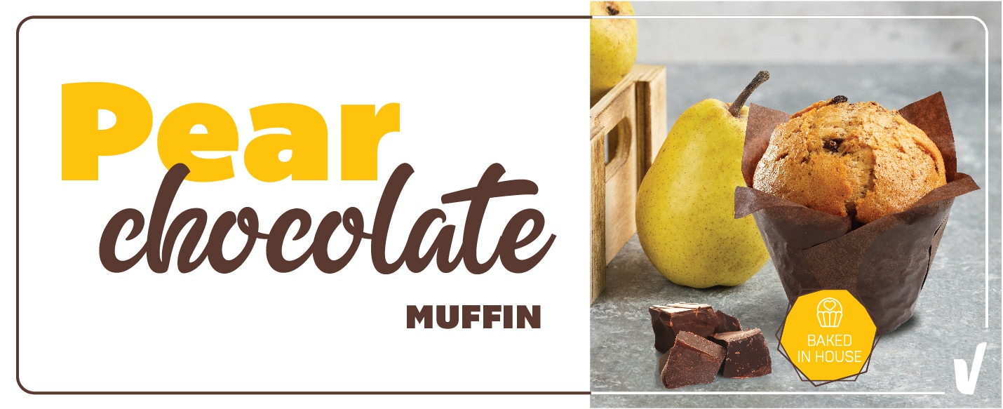 Pear chocolate muffin