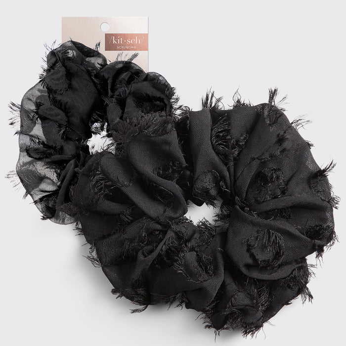 Brunch Scrunchie - Ausgefranstes Schwarz