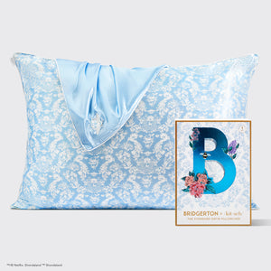 Taie d'oreiller en satin Bridgerton x Kitsch - Toile De Blue