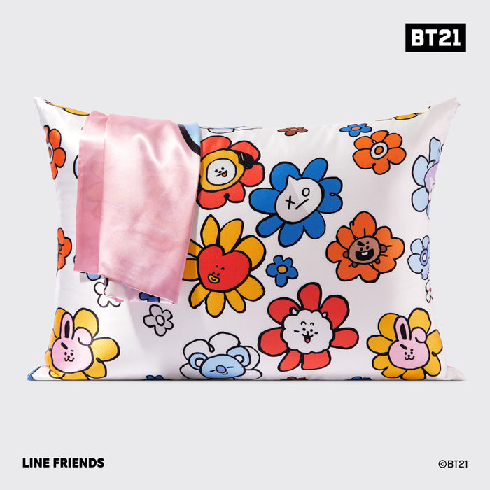 BT21 rencontre Kitsch Taie d'oreiller en satin - COOKY