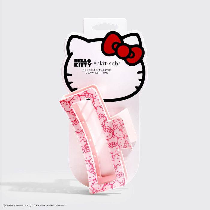 Hello Kitty x Kitsch Recyceltes Plastik Jumbo Offene Form Kralle Clip 1pc - Rosa Hello Kitty Gesichter