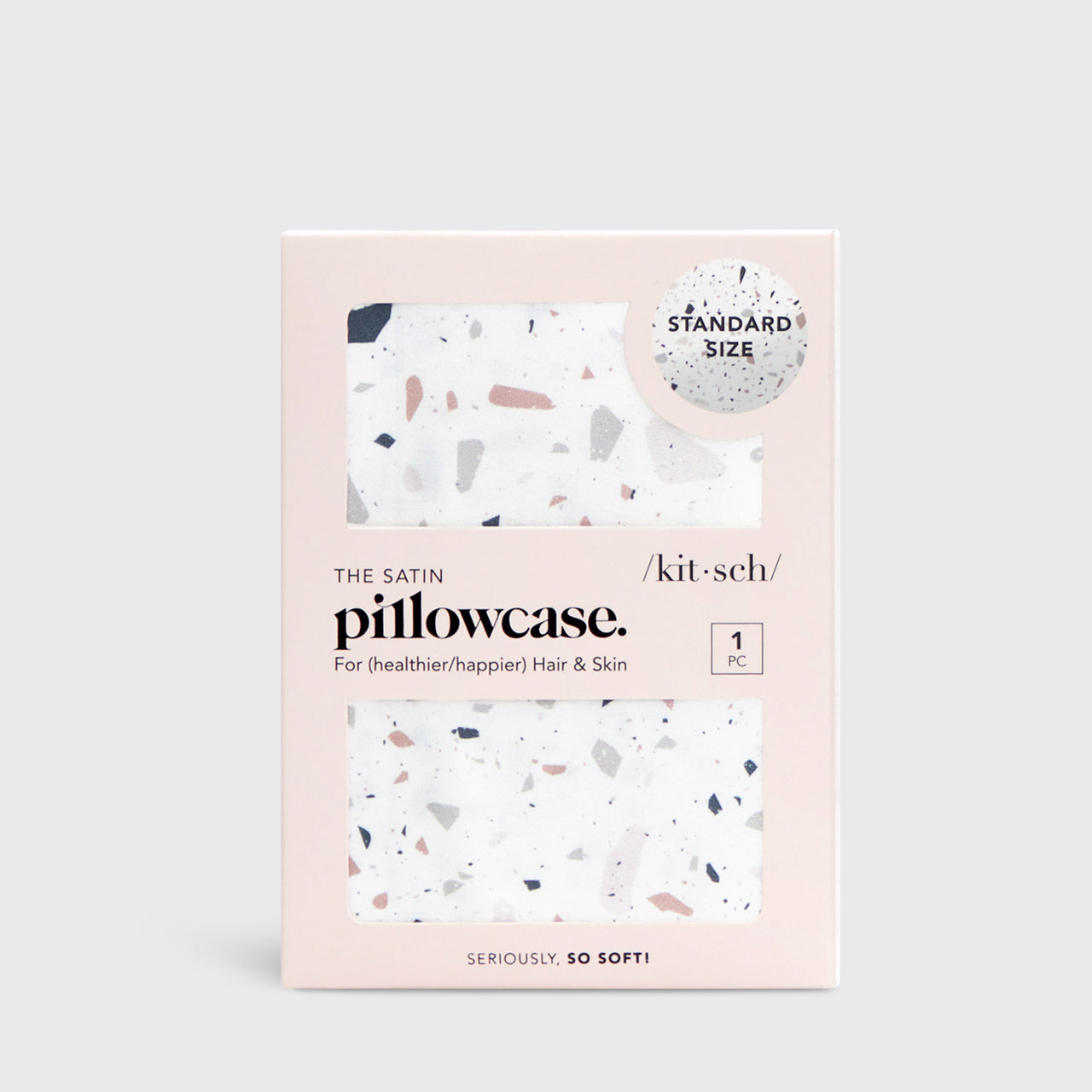 Luxe Satin Pillowcase & Eye Mask Bundle -  Terrazzo