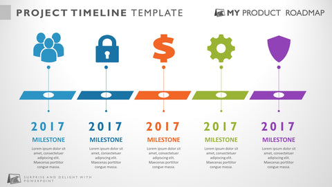 Timeline template for Powerpoint. Great project management tools to help you create a timeline to support your project plan.