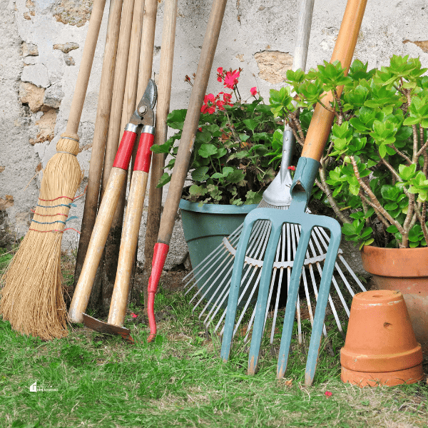 gardening tools prepared